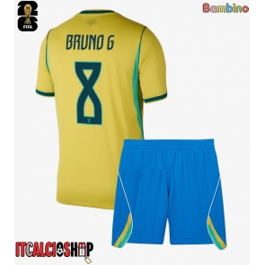 Brasile Bruno Guimaraes #8 Prima Maglia Bambino Mondiali 2026 Manica Corta (+ Pantaloni corti)
